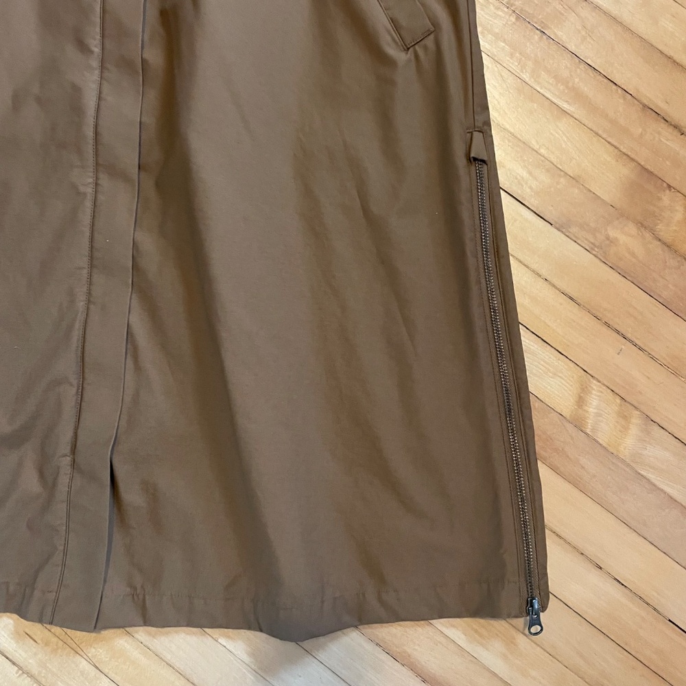 GARNET HILL Longline Modern Trench Coat Jacket 2 Way Zip Water Resistant Hood - Picture 3 of 16